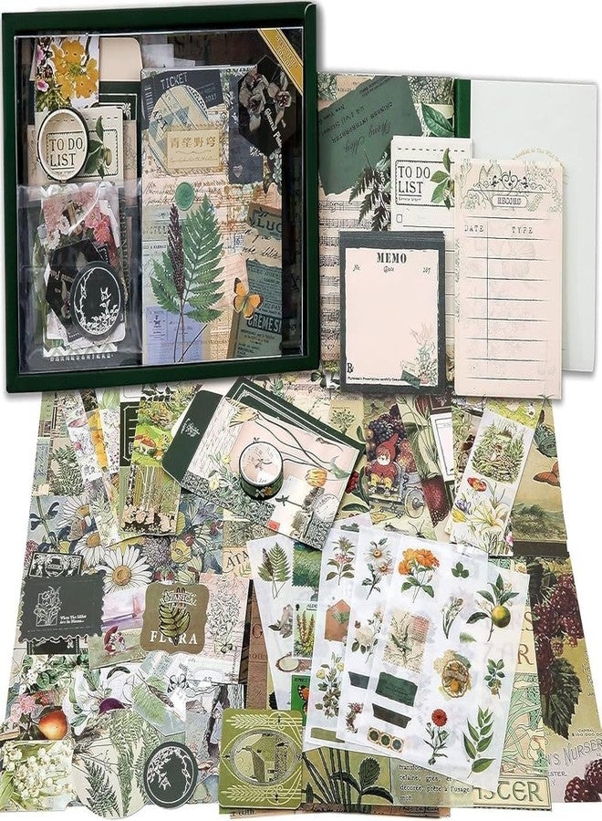 RUJVE Vintage Scrapbook Stickers Pack, Art Journal Kit, Bullet Junk Journal Planners DIY Decoration Paper Stickers Craft Kits Notebook Album Aesthetic Tape,Journaling Gift for Girl (Forest) - Image 2